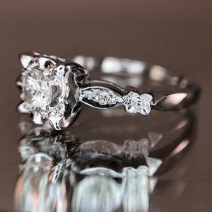 14kt White Gold & 0.45ct Vintage Diamond Ring